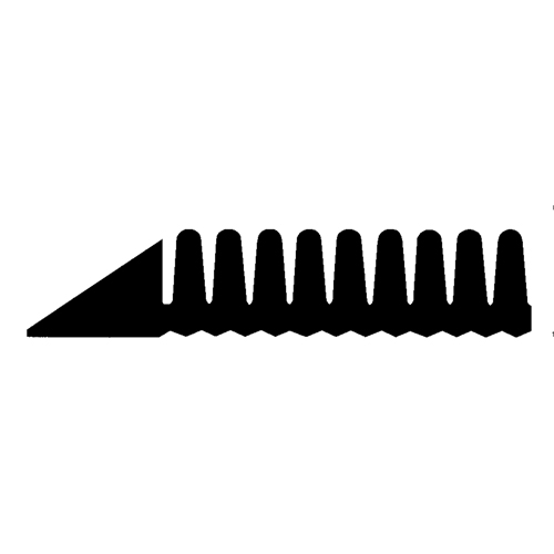 Mat-A-Dor Mat, Rubber, Scraper Type, Finger Tip Style Pattern, 3' x 6', Black Sécurité Médic