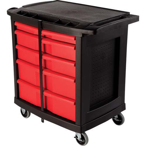 5-Drawer Mobile Work Centre, Plastic Surface Sécurité Médic