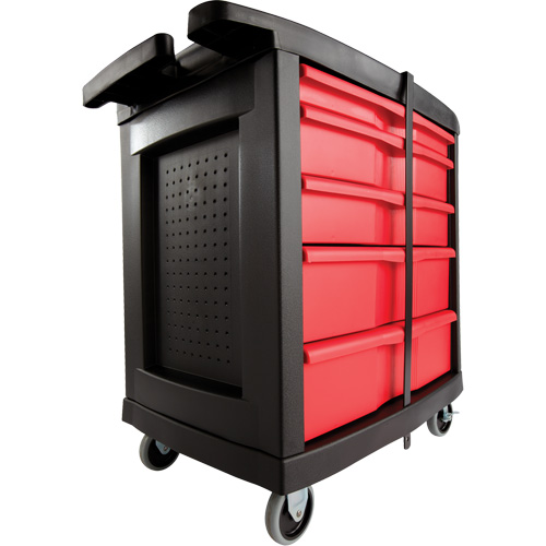 5-Drawer Mobile Work Centre, Plastic Surface Sécurité Médic