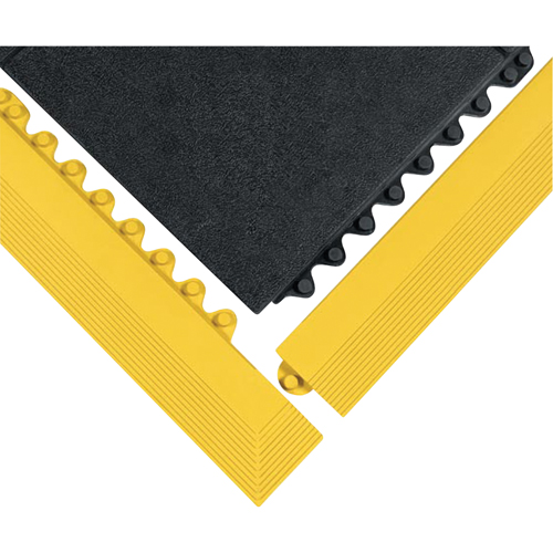 Tapis 24/Seven, Caoutchouc, 3' la c, 3' lo, 5/8" &eacute;paisseur, Noir Sécurité Médic