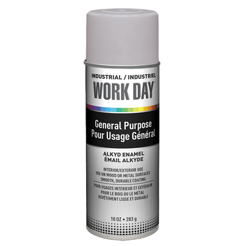 Industrial Work Day Paint, Grey, Very Flat, 10 oz., Aerosol Can Sécurité Médic