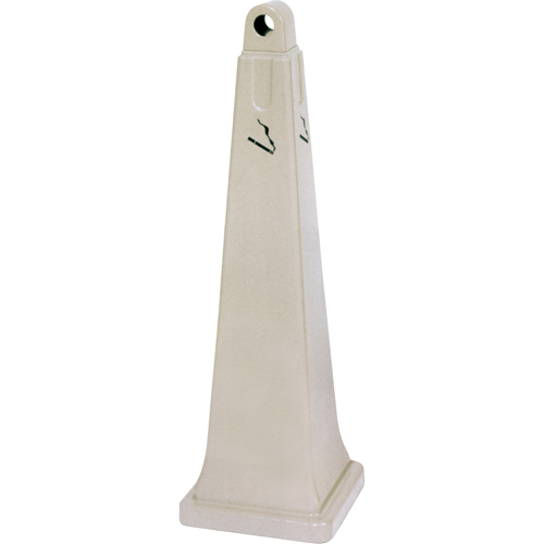 R&eacute;cup&eacute;rateurs de m&eacute;gots de cigarettes Groundskeeper, Sur pied, Plastique, Capacit&eacute; 1 gal. US, Hauteur 39-3/4" Sécurité Médic