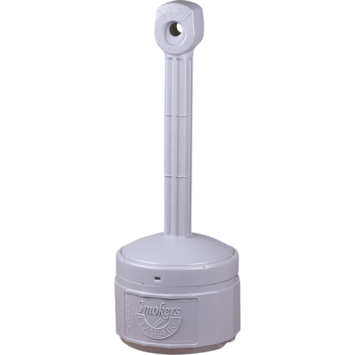 Smokers Cease-Fire&reg; Cigarette Butt Receptacle, Free-Standing, Plastic, 1 US gal. Capacity, 30" Height Sécurité Médic