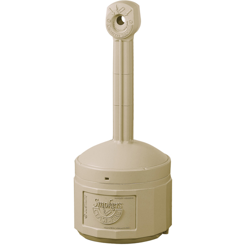 Smokers Cease-Fire&reg; Cigarette Butt Receptacle, Free-Standing, Plastic, 1 US gal. Capacity, 30" Height Sécurité Médic