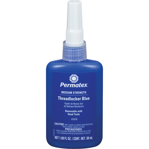 Removable Strength Threadlocker, Blue, Medium, 50 ml, Bottle Sécurité Médic