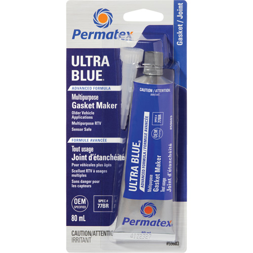 Ultra Blue&reg; Gasket Maker, 80 ml, Tube, Blue Sécurité Médic