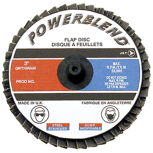 POWERBLEND Roll-on Flap Disc, 2" x Type R, Z120 Grit, Zirconia Alumina Sécurité Médic