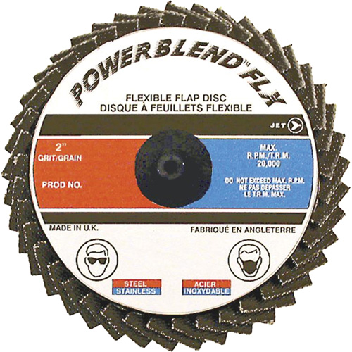 Powerblend FLX Roll-On Flap Disc, 3" x 120 Grit, Zirconia Alumina Sécurité Médic