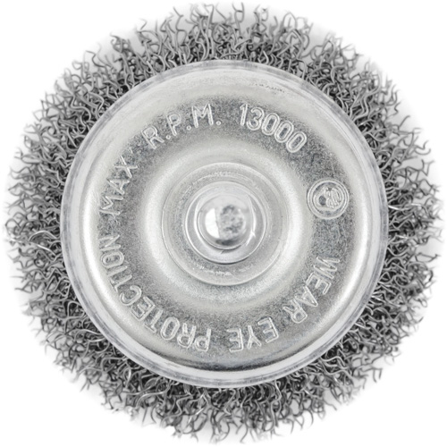 Shaft Mounted Crimped Cup Brush Sécurité Médic