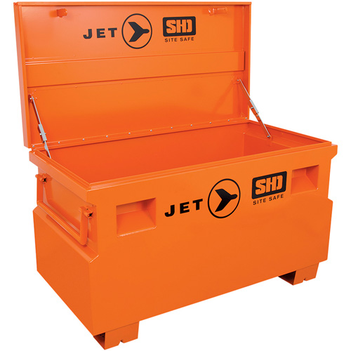 JSB-4824 Coffre &agrave; outils robuste pour le chantier, 48-1/8" x 24-1/8" x 28-3/8", Acier, Orange Sécurité Médic