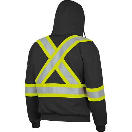 337SF Flame-Resistant Zip Style Hoodie, Men's, Small, Black, 22 cal/cm² Sécurité Médic