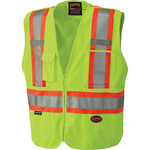 6936 Veste de s&eacute;curit&eacute; d&eacute;tachable en 5 points, Jaune lime haute visibilit&eacute;, 2T-Grand, Polyester Sécurité Médic