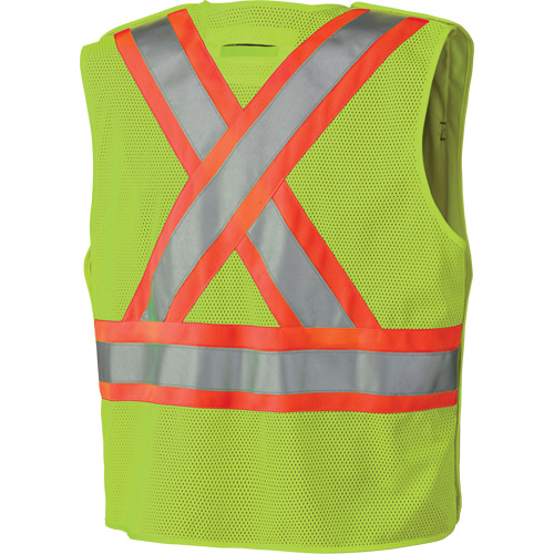 6936 Veste de s&eacute;curit&eacute; d&eacute;tachable en 5 points, Jaune lime haute visibilit&eacute;, 2T-Grand, Polyester Sécurité Médic