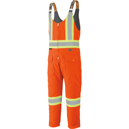 5538 High Visibility Quilted Duck Overalls, Cotton, X-Large, High Visibility Orange Sécurité Médic