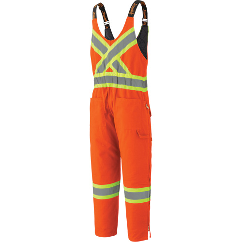 5538 High Visibility Quilted Duck Overalls, Cotton, X-Large, High Visibility Orange Sécurité Médic