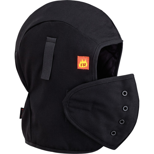 566A Flame Resistant Quilted Hardhat Liner, Black, Cotton Sécurité Médic