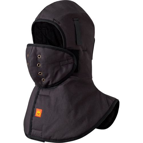 5565A Doublure FR robuste &agrave; col long pour casque, Noir, Coton Sécurité Médic