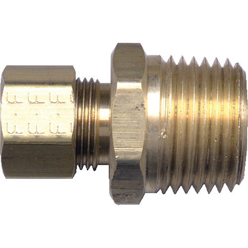Raccord m&acirc;le de tuyau, 3/16" x 1/8" dia., Laiton Sécurité Médic