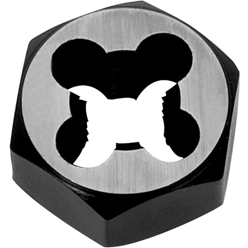 Hexagon Rethreading Bolt Die, 1" Dia., M6x1 Thread, Chromium Steel Sécurité Médic