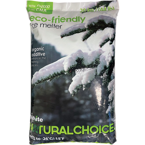 Produits de d&eacute;glaçage Natural Choice, Sac, 44 lb(20 kg), Point de fonte -26°C (-14,8°F) Sécurité Médic