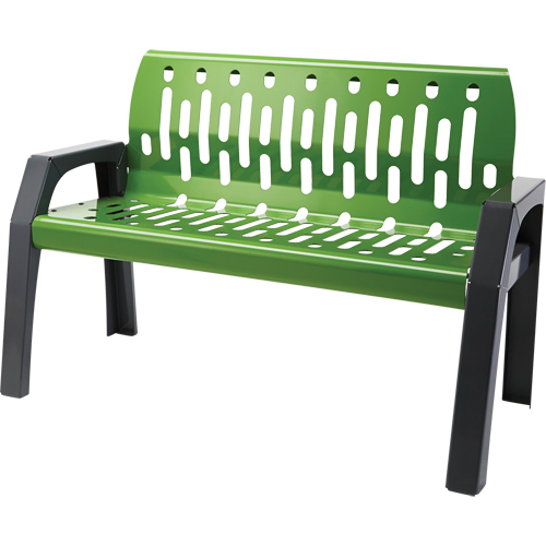 Stream Benches, Steel, 48" L x 48" W x 34" H, Green Sécurité Médic