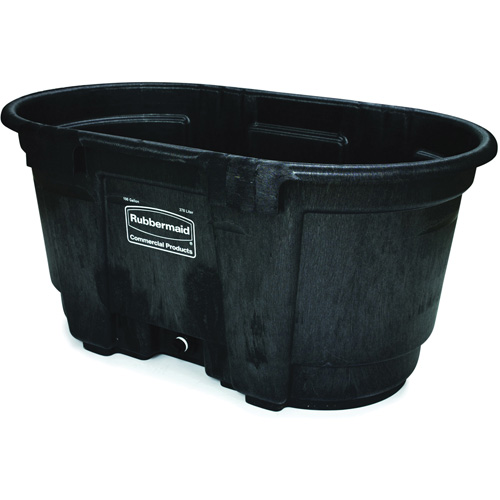 Stock Tank, 31" D x 53" W x 25-1/8" H, 800 lbs. Capacity, Black Sécurité Médic