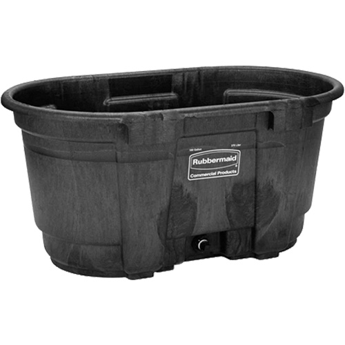 Stock Tank, 31" D x 53" W x 25-1/8" H, 800 lbs. Capacity, Black Sécurité Médic