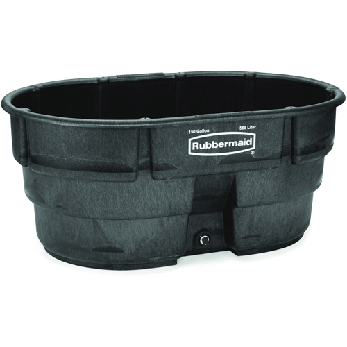 Stock Tank, 39" D x 58" W x 25" H, 1200 lbs. Capacity, Black Sécurité Médic