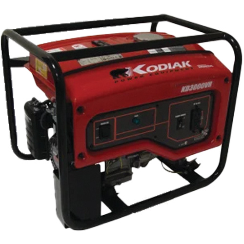 Kodiak KD3000VR Portable Generator, 2400 W Rated, 120 V, 16 L Tank Sécurité Médic
