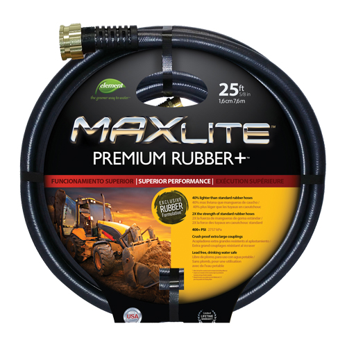 Commercial Duty Hoses, Rubber, 5/8" dia. x 25' Sécurité Médic