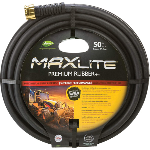 Commercial Duty Hoses, Rubber, 5/8" dia. x 50' Sécurité Médic