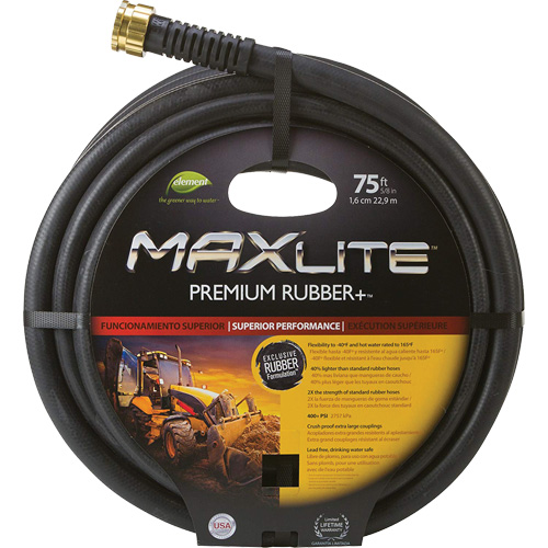 Commercial Duty Hoses, Rubber, 5/8" dia. x 75' Sécurité Médic