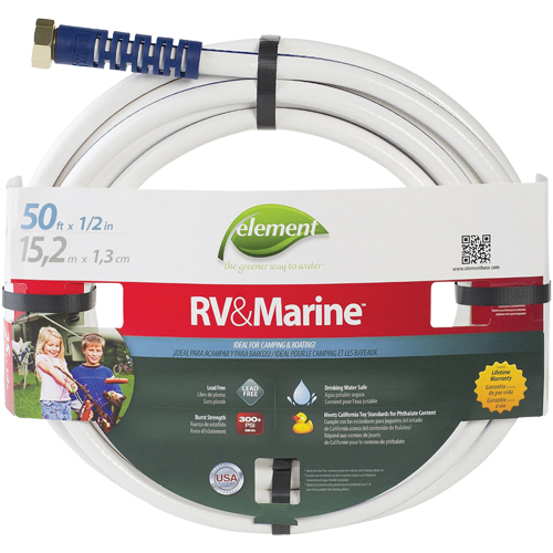 Boyaux d'arrosage pour bateaux et VR Element , PVC, 1/2" dia x 50' Sécurité Médic