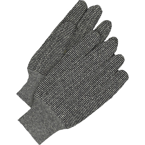 Gants en jersey classiques, Taille unique, Poivre et sel, Non doubl&eacute;, Poignet en tricot Sécurité Médic