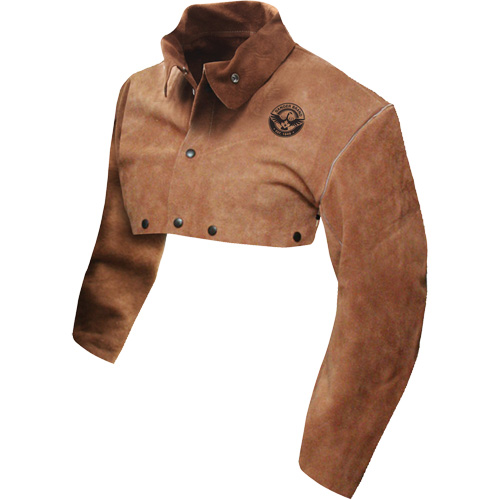 Plastron &agrave; manches en cuir de qualit&eacute; standard, T-Grand, Brun Sécurité Médic