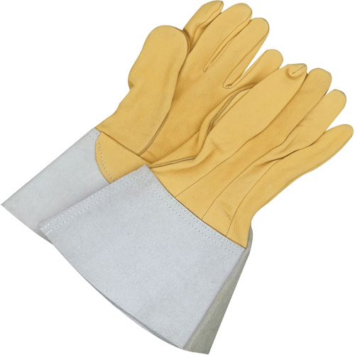 Gants de soudage &agrave; l'arc TIG en cuir de daim retourn&eacute; Gander Brand, Cuir fleur de daim, Taille 10 Sécurité Médic