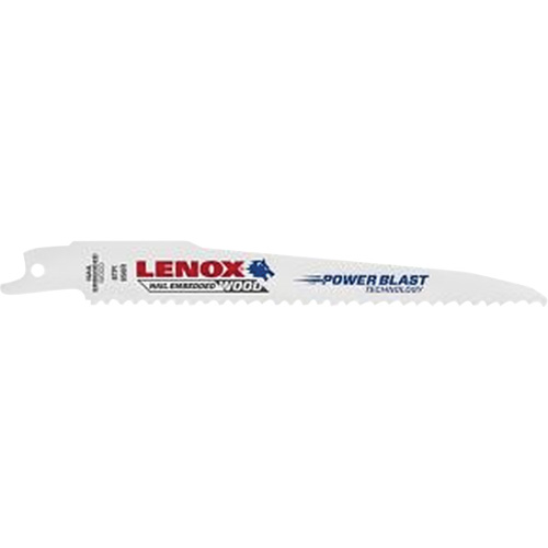 Wood Reciprocating Saw Blade, Bi-Metal, 6 TPI, 6" L x 3/4" W Sécurité Médic