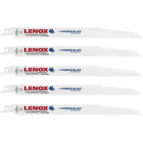 Wood Cutting Reciprocating Saw Blades, Bi-Metal, 6 TPI, 9" L x 3/4" W Sécurité Médic