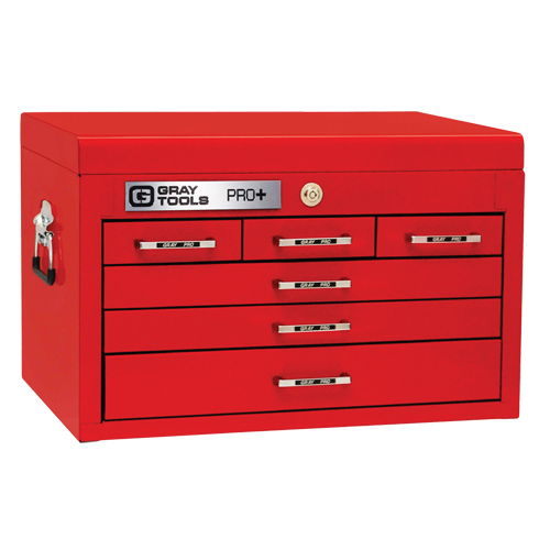 PRO+ Series Top Chest, 26" W, 6 Drawers, Red Sécurité Médic