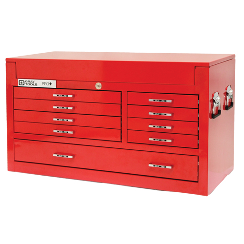 PRO+ Series Top Chest, 42" W, 9 Drawers, Red Sécurité Médic