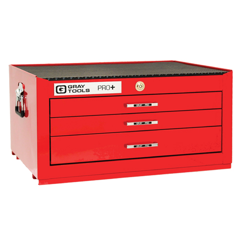 PRO+ Series Intermediate Chest, 26" W, 3 Drawers, Red Sécurité Médic