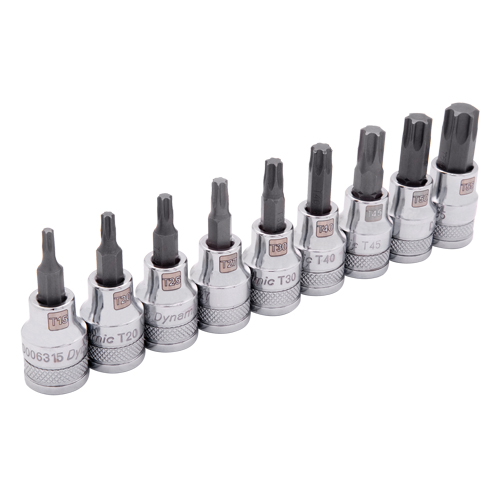 Standard Socket Set, Torx&reg;, 3/8" Drive, 9 Pcs Sécurité Médic