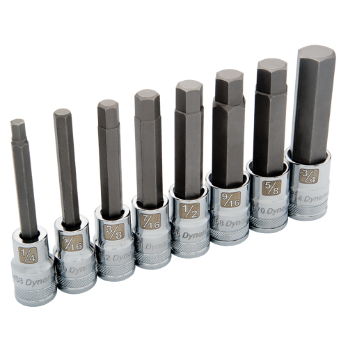 Long SAE Socket Set, 8 Pcs Sécurité Médic