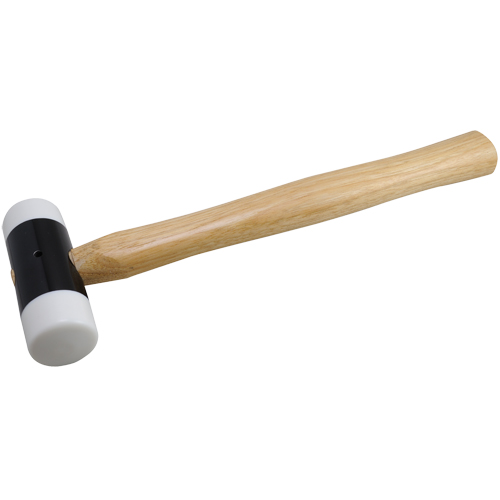 Soft-Face Hammer, 14 oz. Head Weight, Plain Face, Wood Handle, 11-5/8" L Sécurité Médic