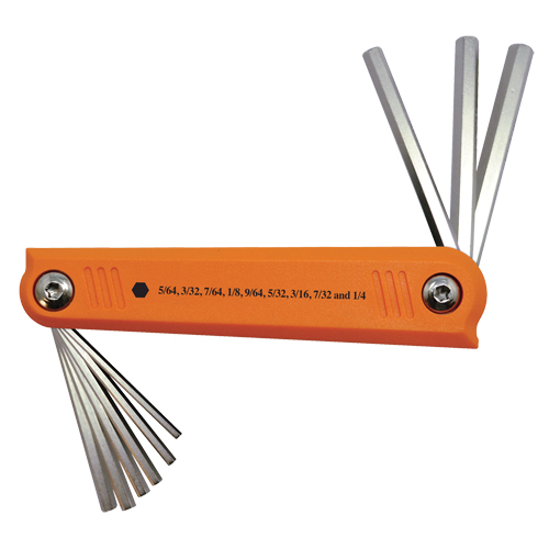 Folding Hex Key Set, 9 Pcs., Imperial Sécurité Médic