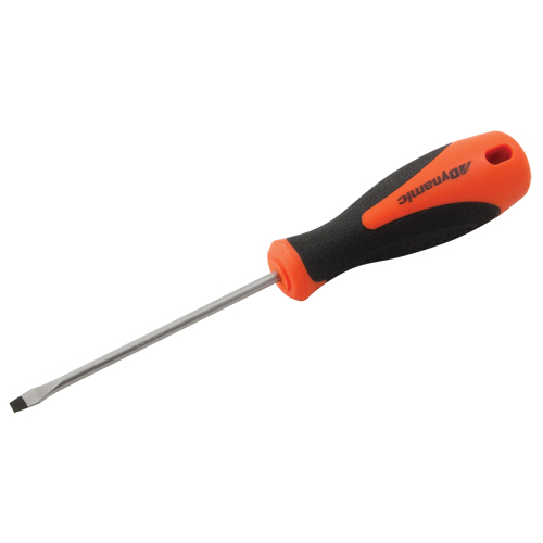 Slotted Screwdriver, 5/32" Tip, Round, 8" L, Cushion Grip Handle Sécurité Médic