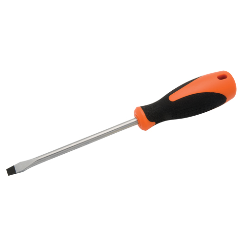 Slotted Screwdriver, 5/16" Tip, Round, 10-5/8" L, Cushion Grip Handle Sécurité Médic