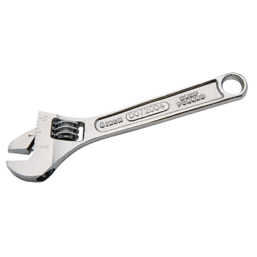 Cl&eacute; ajustable, 4" lo, la max. 1/2", Chrome Sécurité Médic