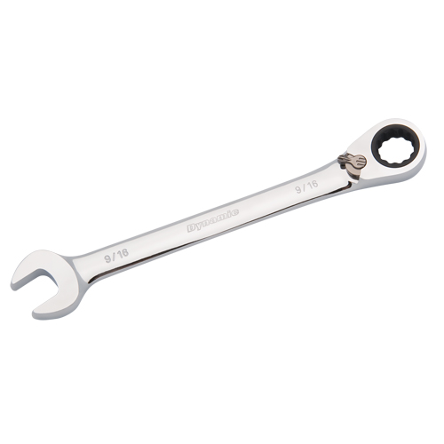 Reversible Combination Ratcheting Wrench, 12 Point, 3/8", Chrome Finish Sécurité Médic