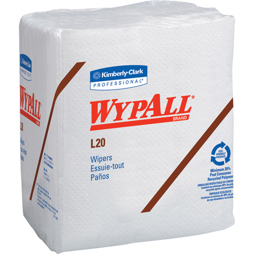 WypAll&reg; L20 Single-Use Towels, All-Purpose, 12-1/2" L x 12" W Sécurité Médic
